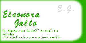 eleonora gallo business card